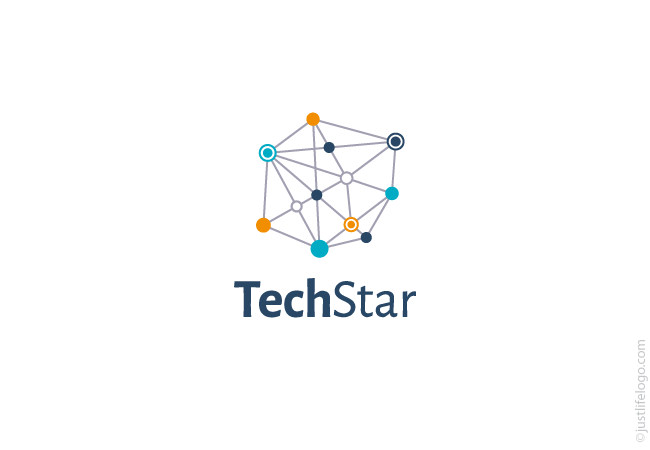 tech-star-logo-for-sale-technology