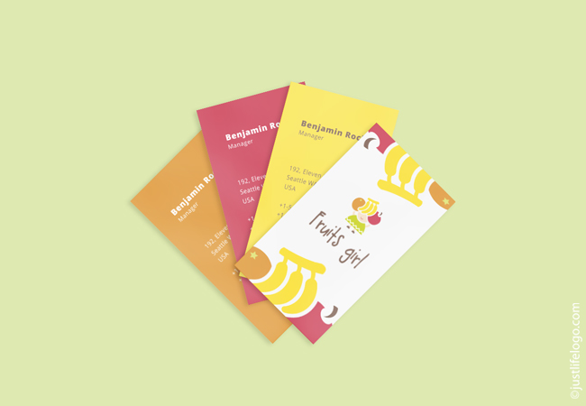 fruits-girl-logo-for-sale-business-card